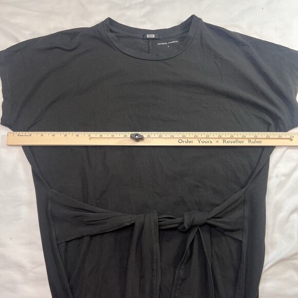 Universal Standard Misa Dress Size S (14-16) Black Short Sleeve Tie Front - Picture 7 of 15